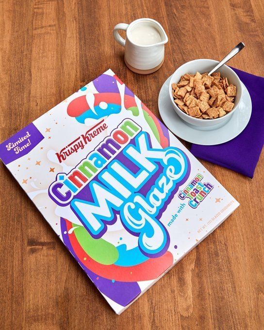 Krispy Kreme x Cinnamon Toast Crunch Donut king partners with cereals