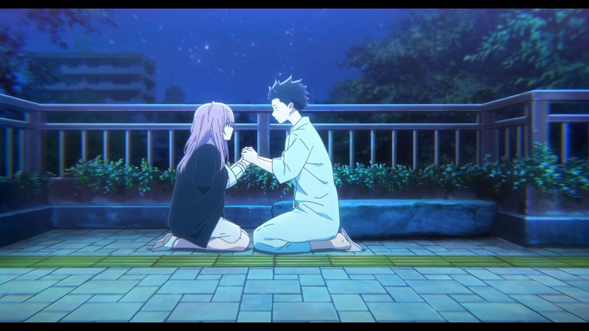 Shouko and Shouya, as seen in the anime A Silent Voice (Image via Kyoto Animation)