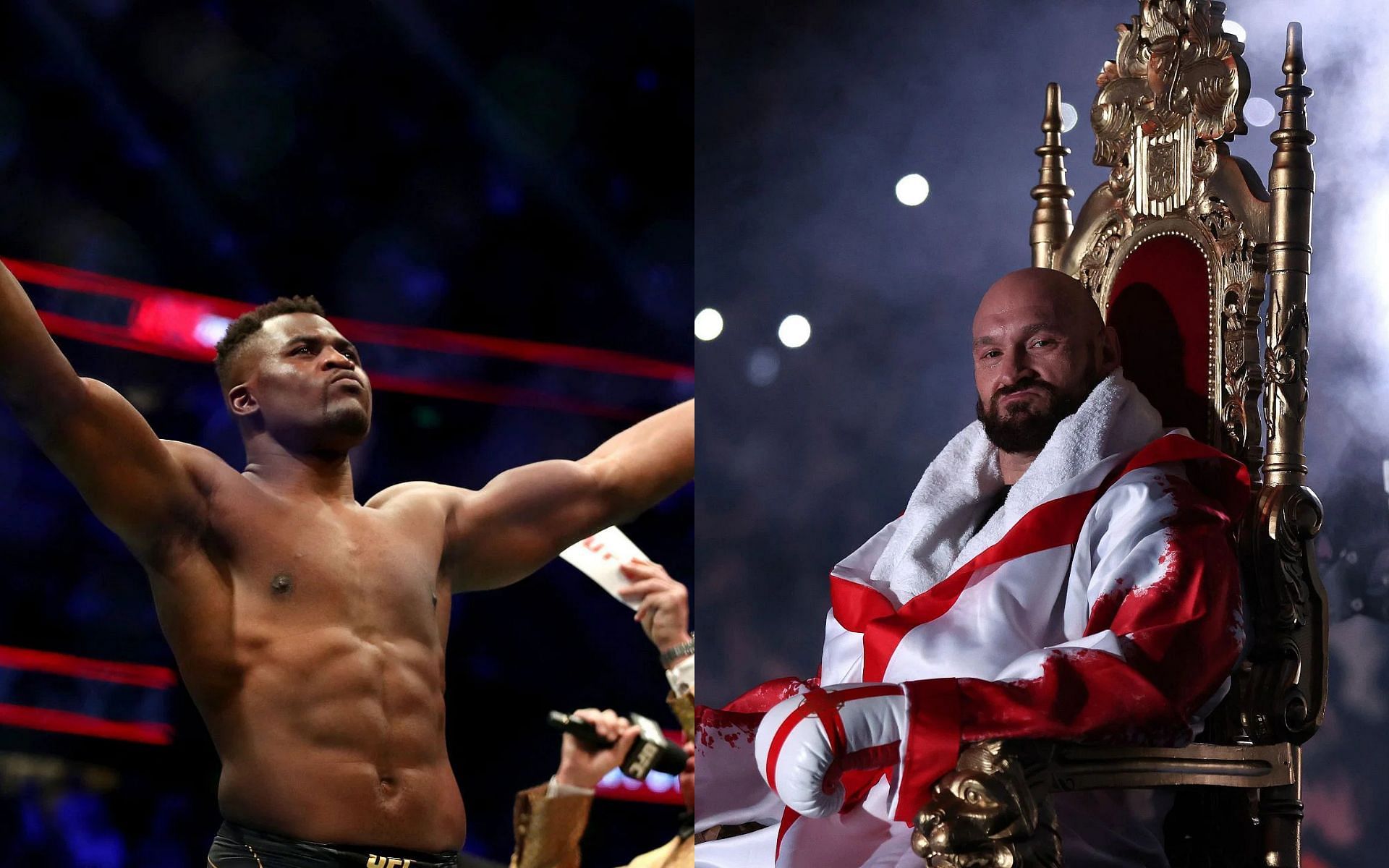 Francis Ngannou (Left) and Tyson Fury (Right) (Images courtesy of Getty)