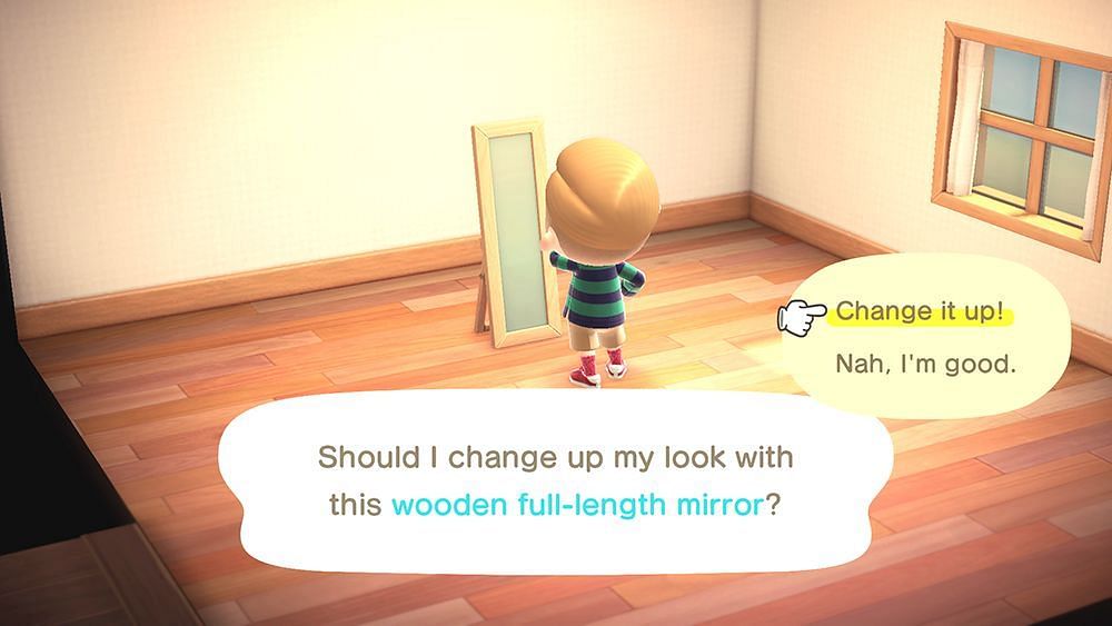 Changing clothes (Image via Nintendo)