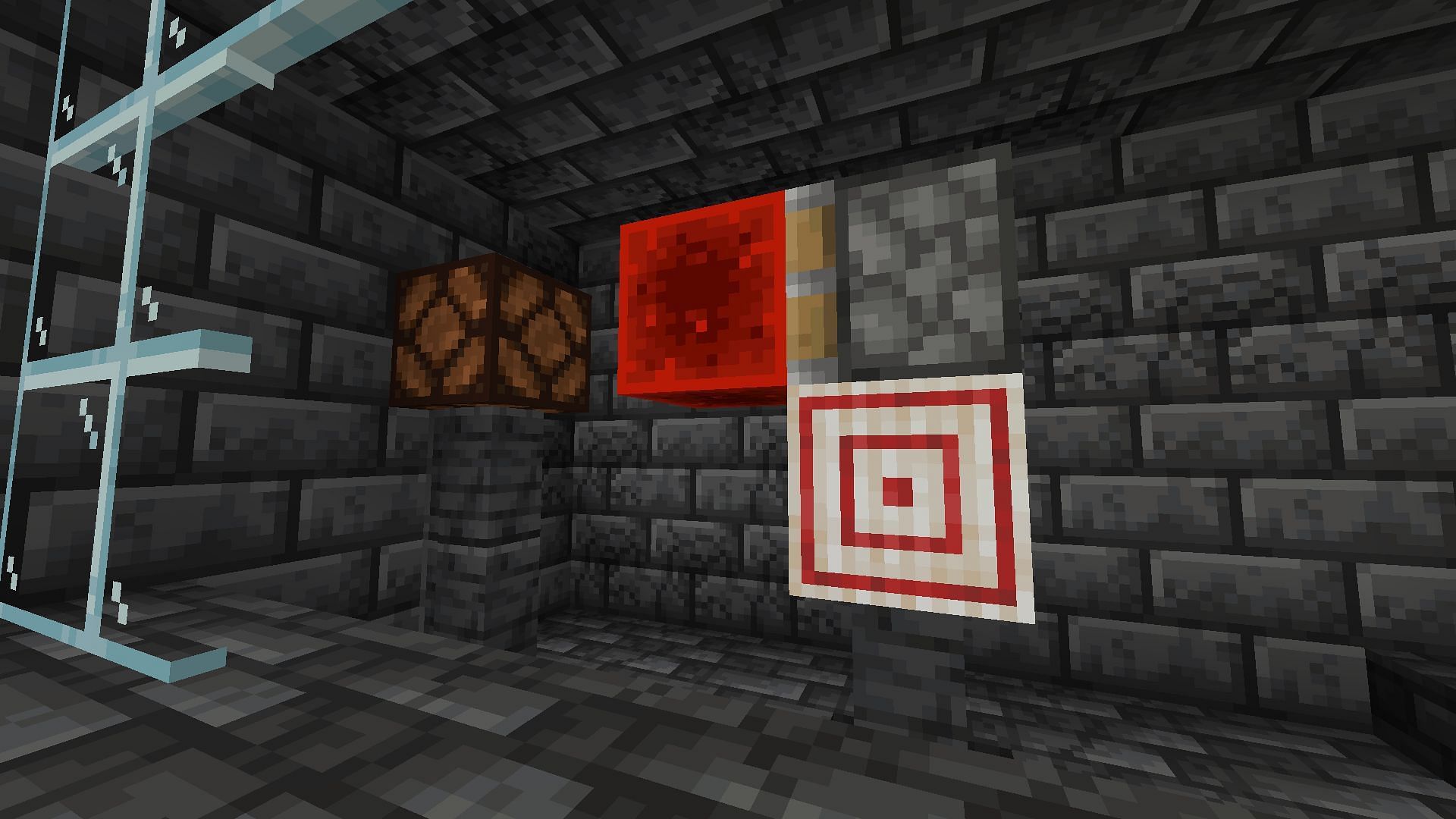 Target block contraption (Image via Minecraft)
