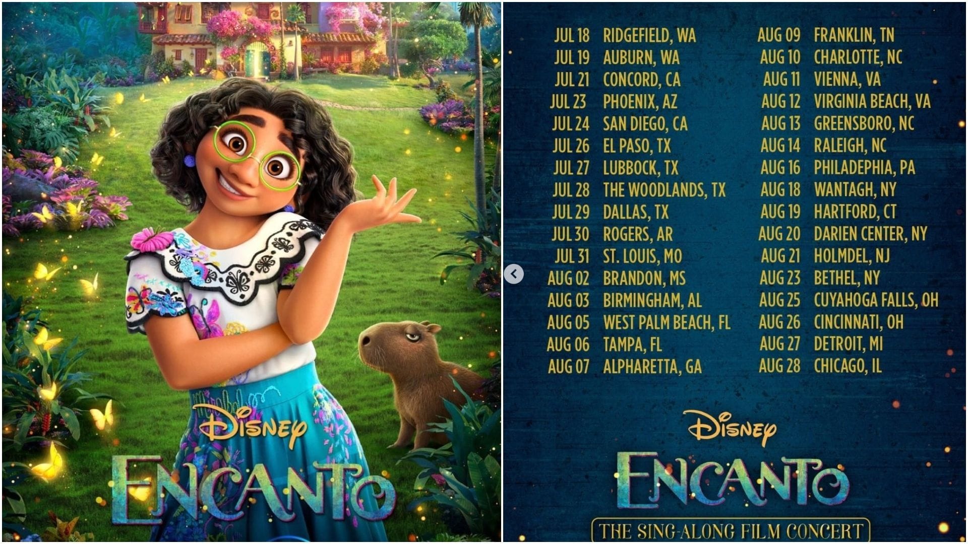 Encanto Sing Along Film Concert Tour Tickets, how to buy, dates and