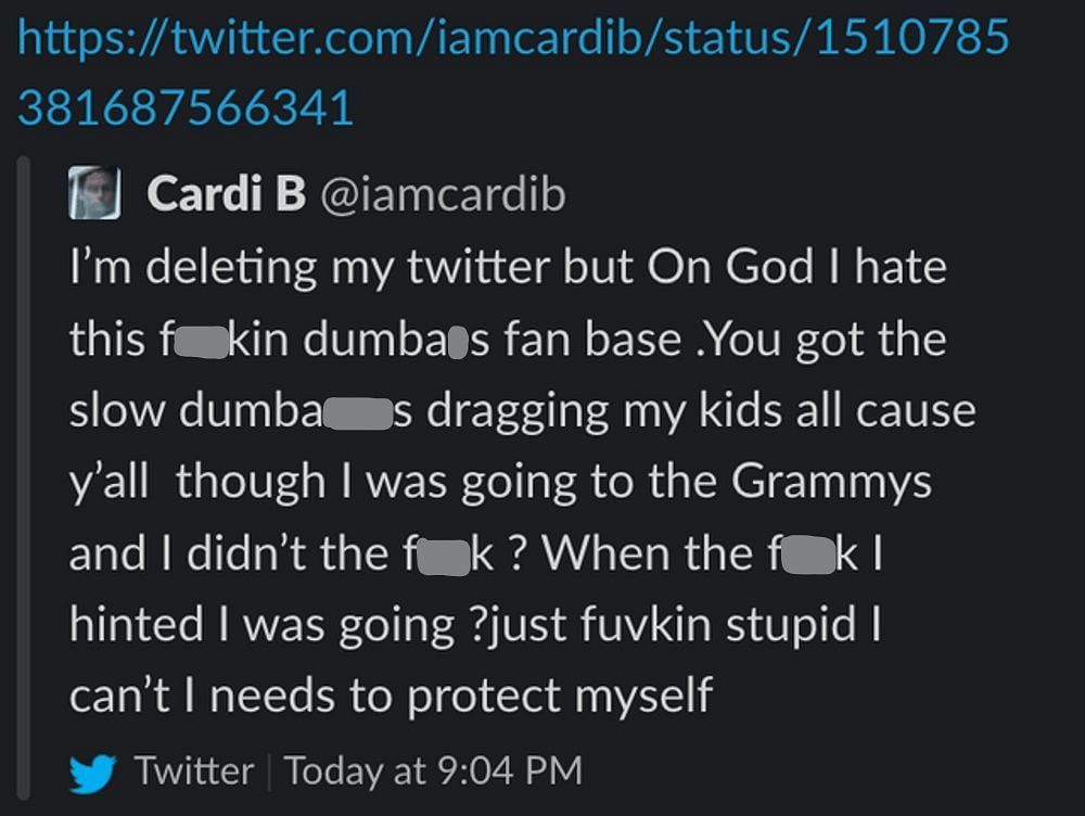 Cardi B Tweets Controversy Explored As Rapper Deletes Twitter Amid ...