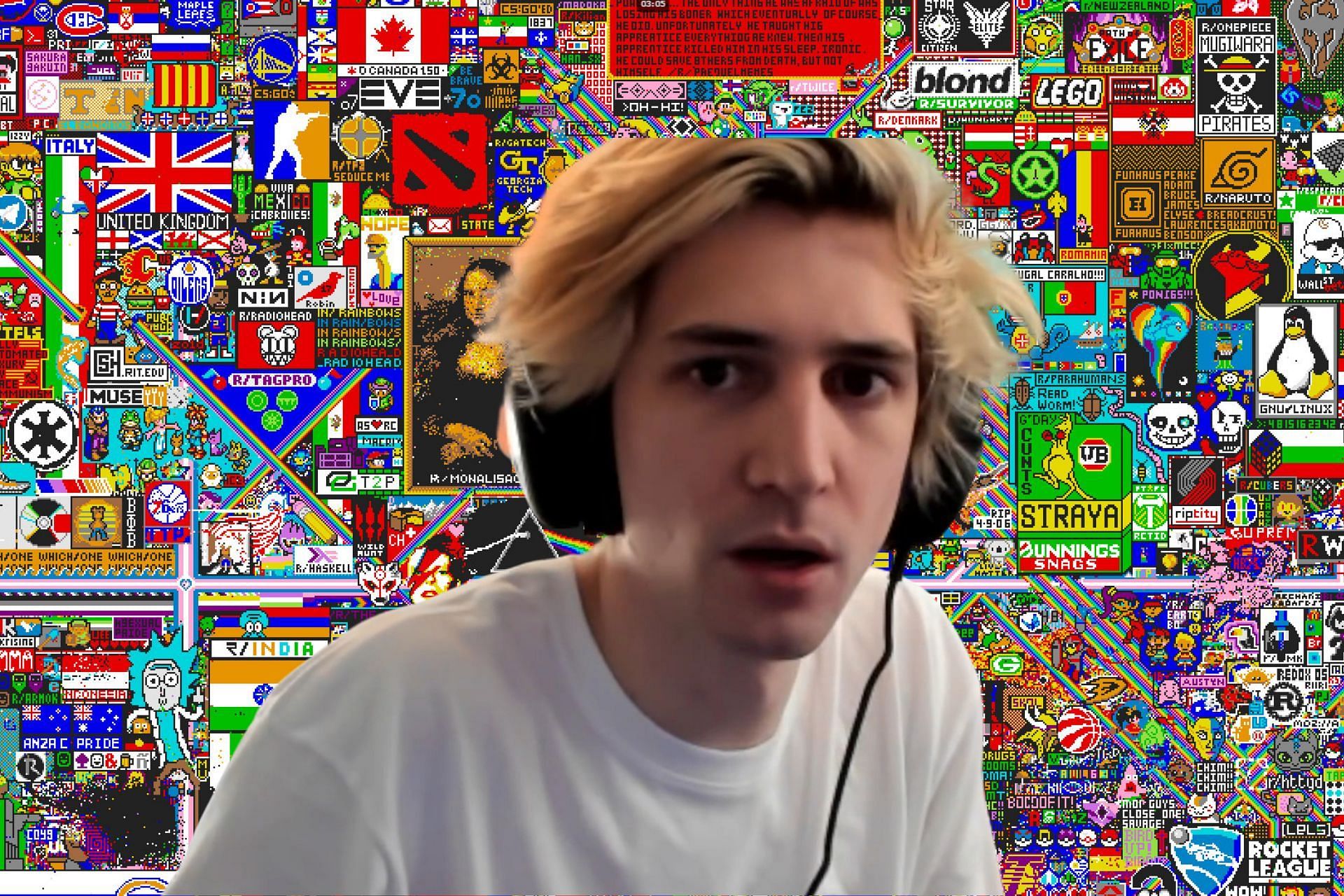 xQc learned about the bot problem on r/Place the hard way (Image via Sportskeeda)