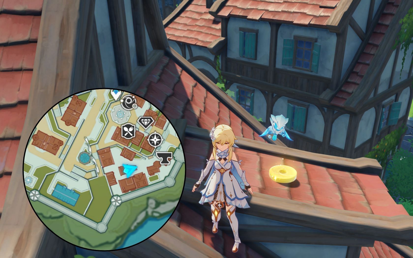 This one is on a roof south of the Good Hunter store (Image via miHoYo)