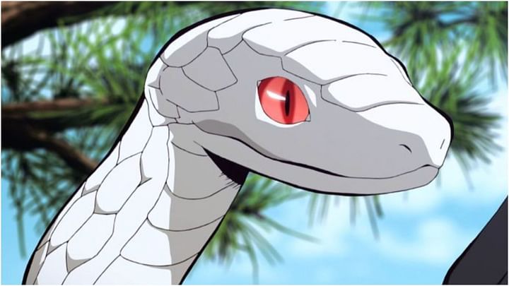 Why does Obanai have a snake around his neck in Demon Slayer?