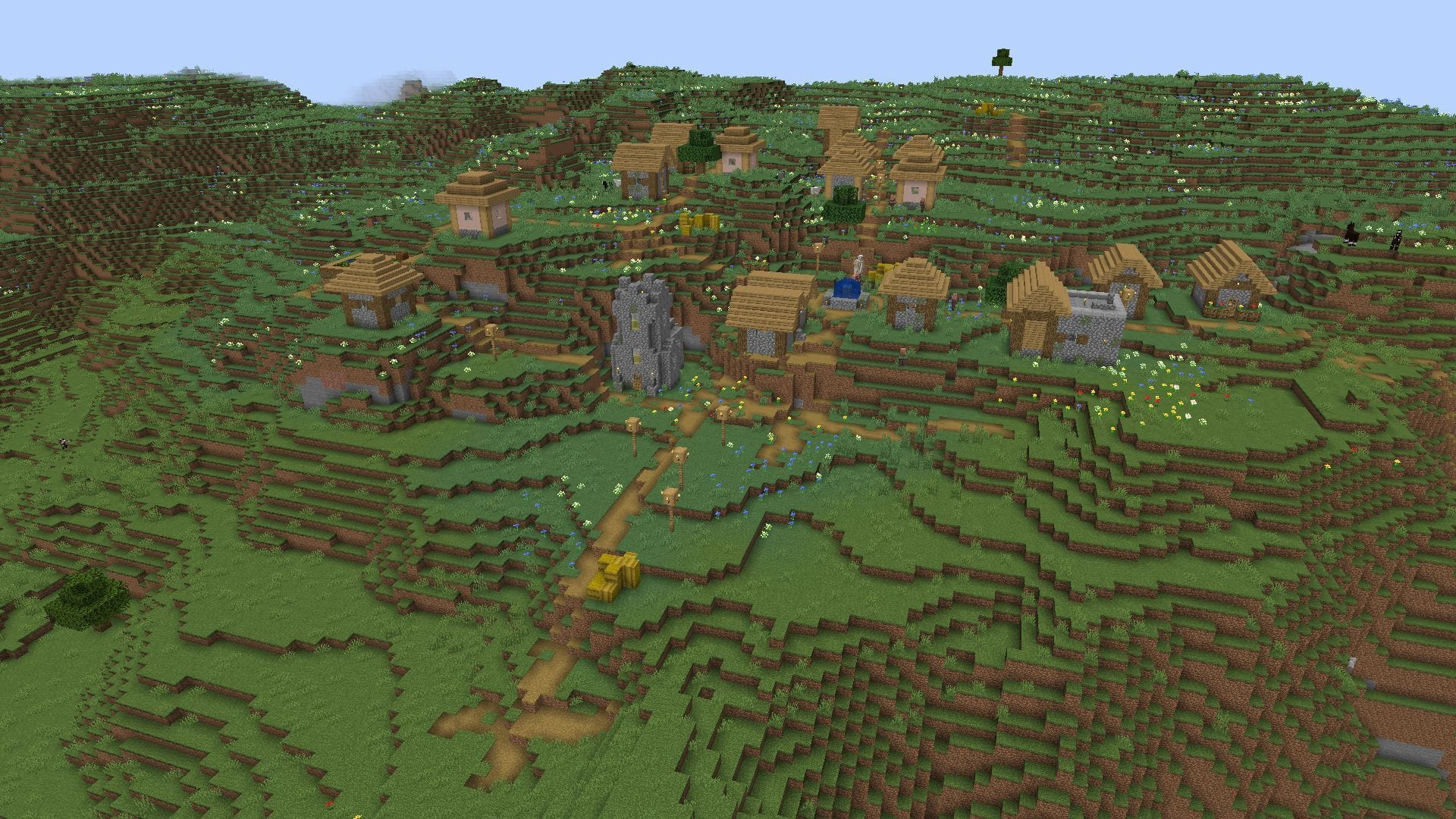 Sebuah desa (Gambar melalui Minecraft)