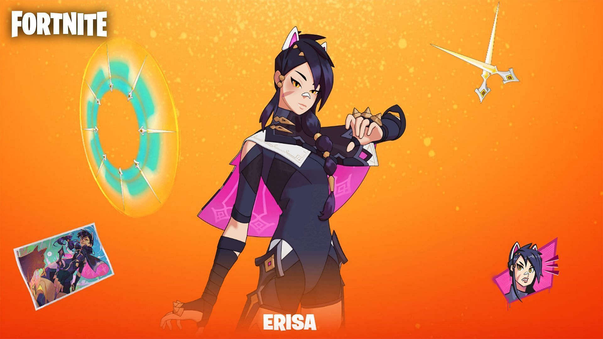 Erisa skin from Fortnite Chapter 3 Season 2 Battle Pass (Image via Sportskeeda)