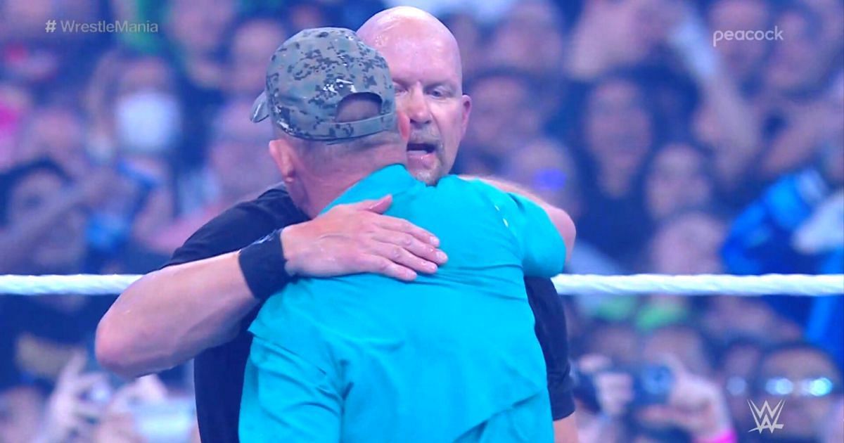 Who joined Stone Cold Steve Austin in the ring after his WrestleMania ...