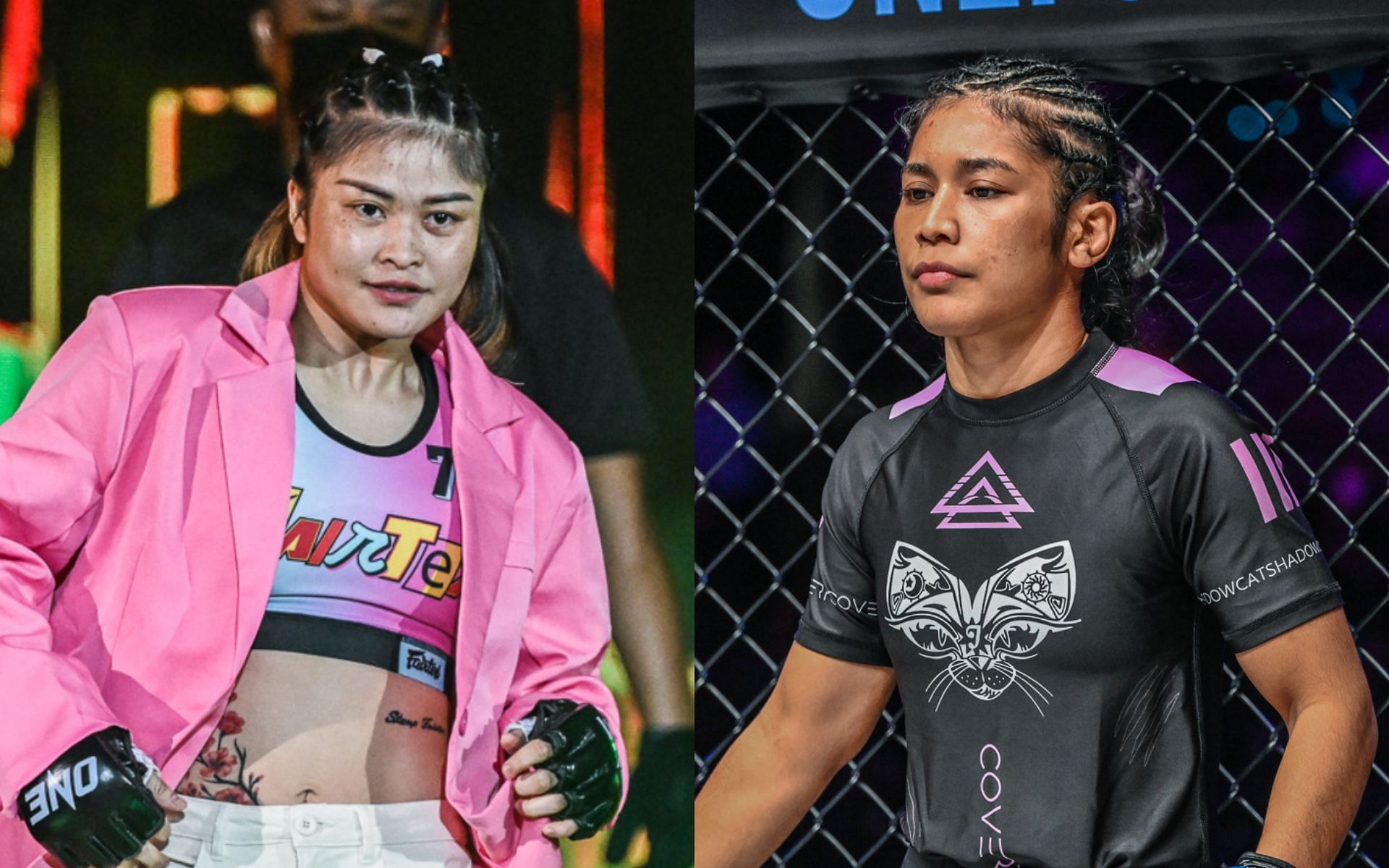 Jihin Radzuan (right) doesn&#039;t think she&#039;ll be getting a fight with Stamp Fairtex (left) any time soon. [Photos ONE Championship]