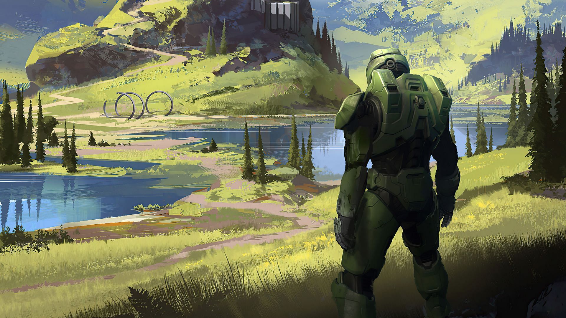 A portrayal of Masterchief in Halo Infinite (image via 343 Industries)