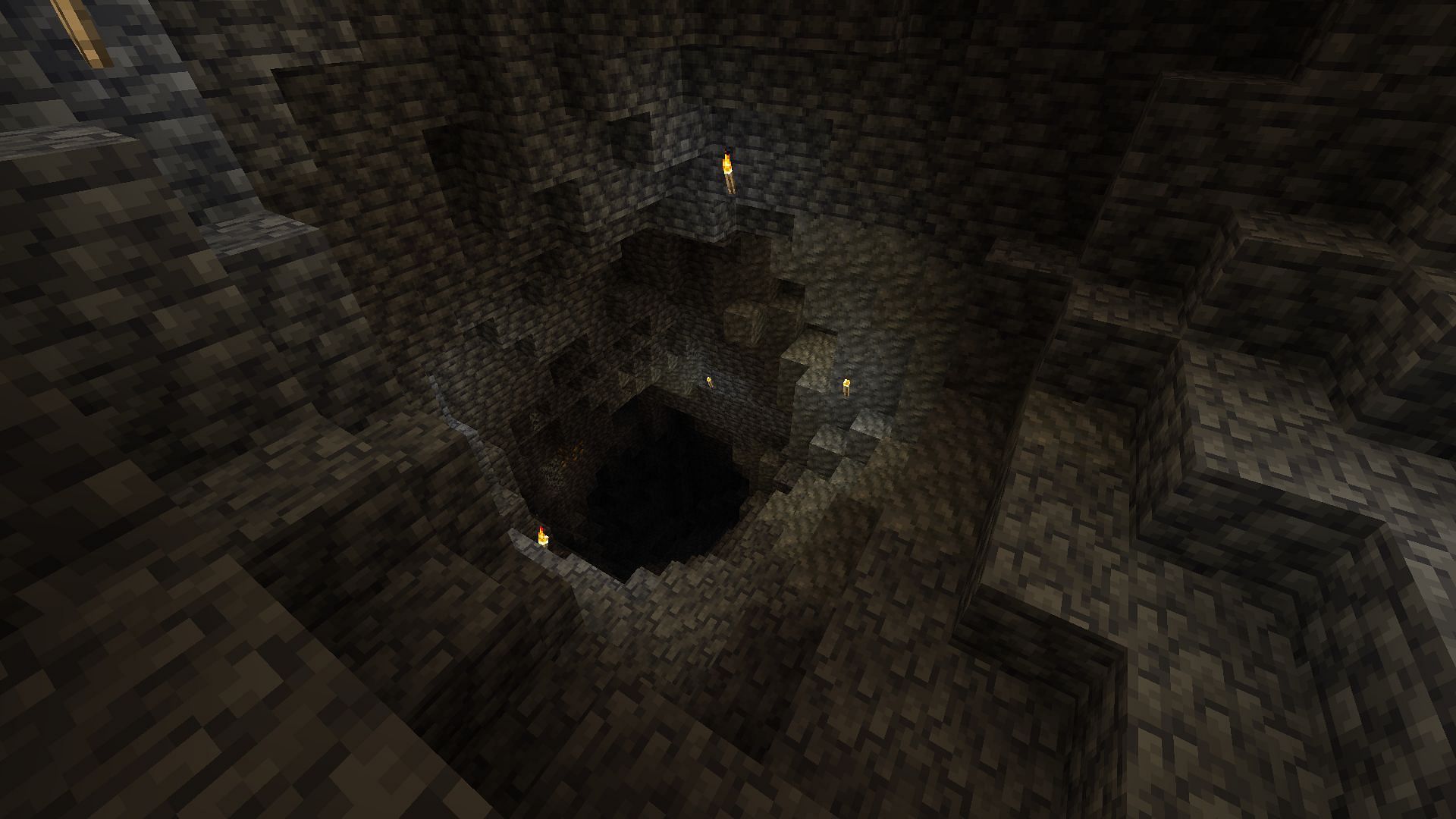 An example of a deepslate cave (Image via Minecraft)