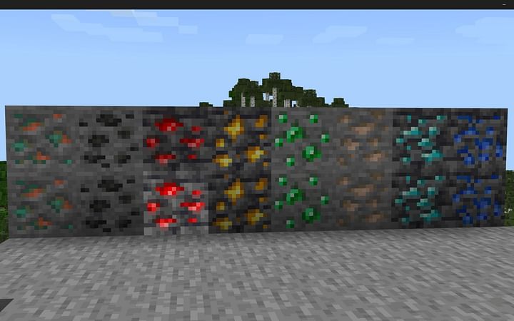 What is the Ore distribution in Minecraft Bedrock Edition?