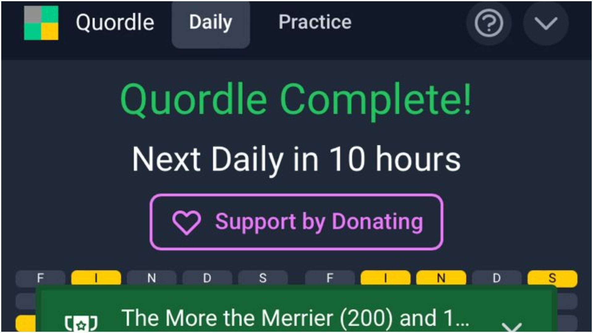 Quordle 94 answers for today Thursday, April 28