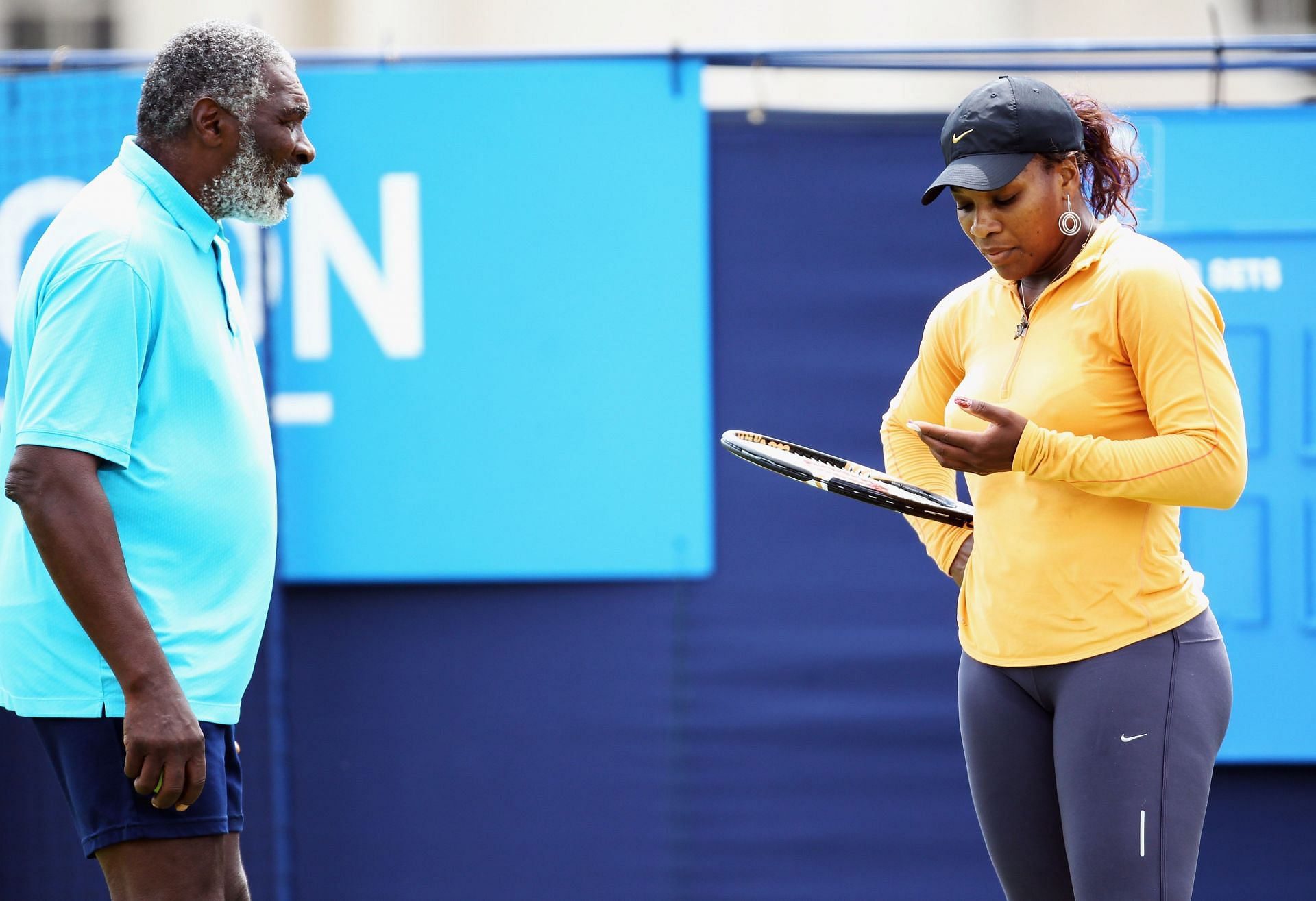 Richard Williams with Serena Williams