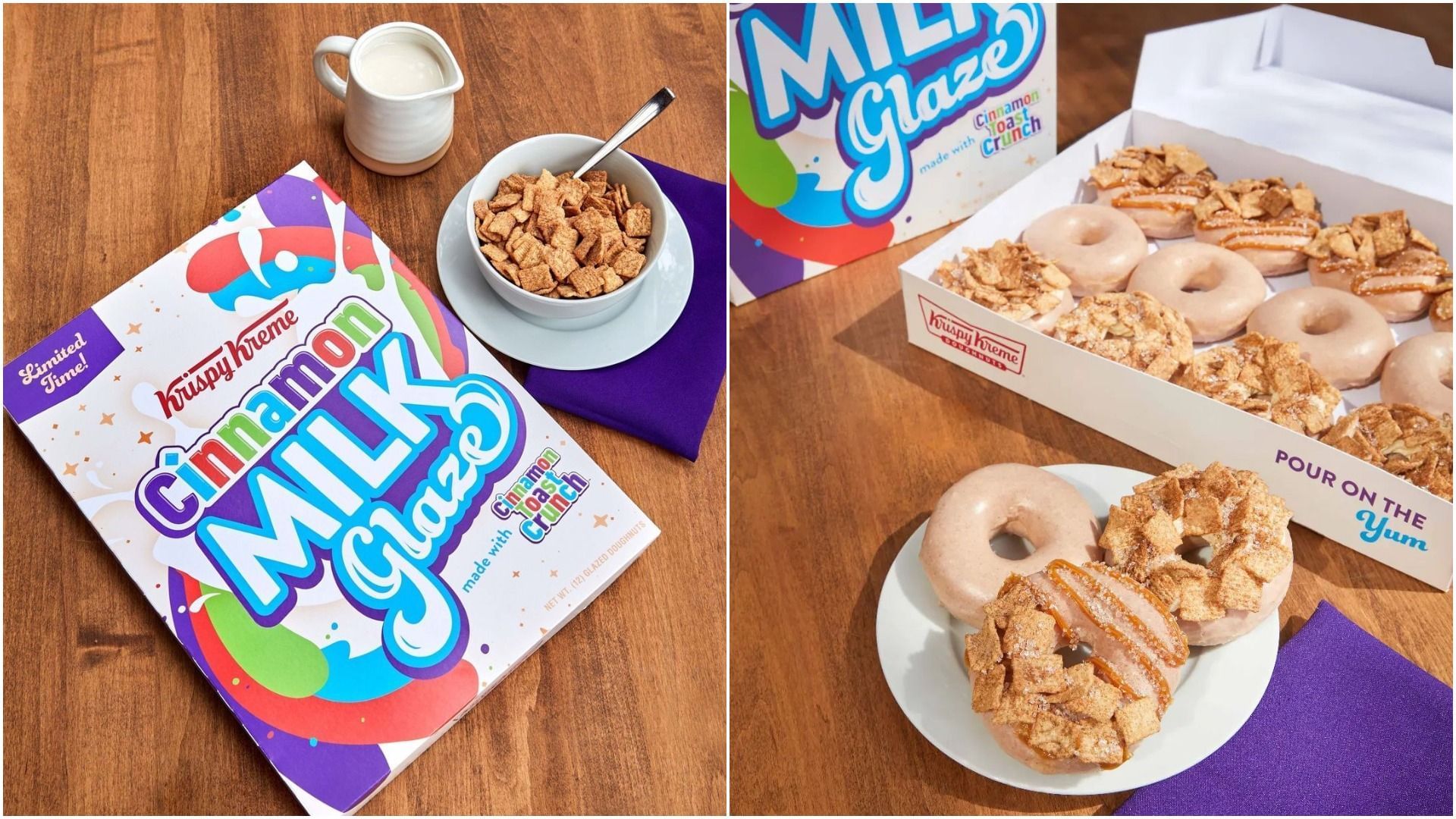 Krispy Kreme x Cinnamon Toast Crunch Donut king partners with cereals