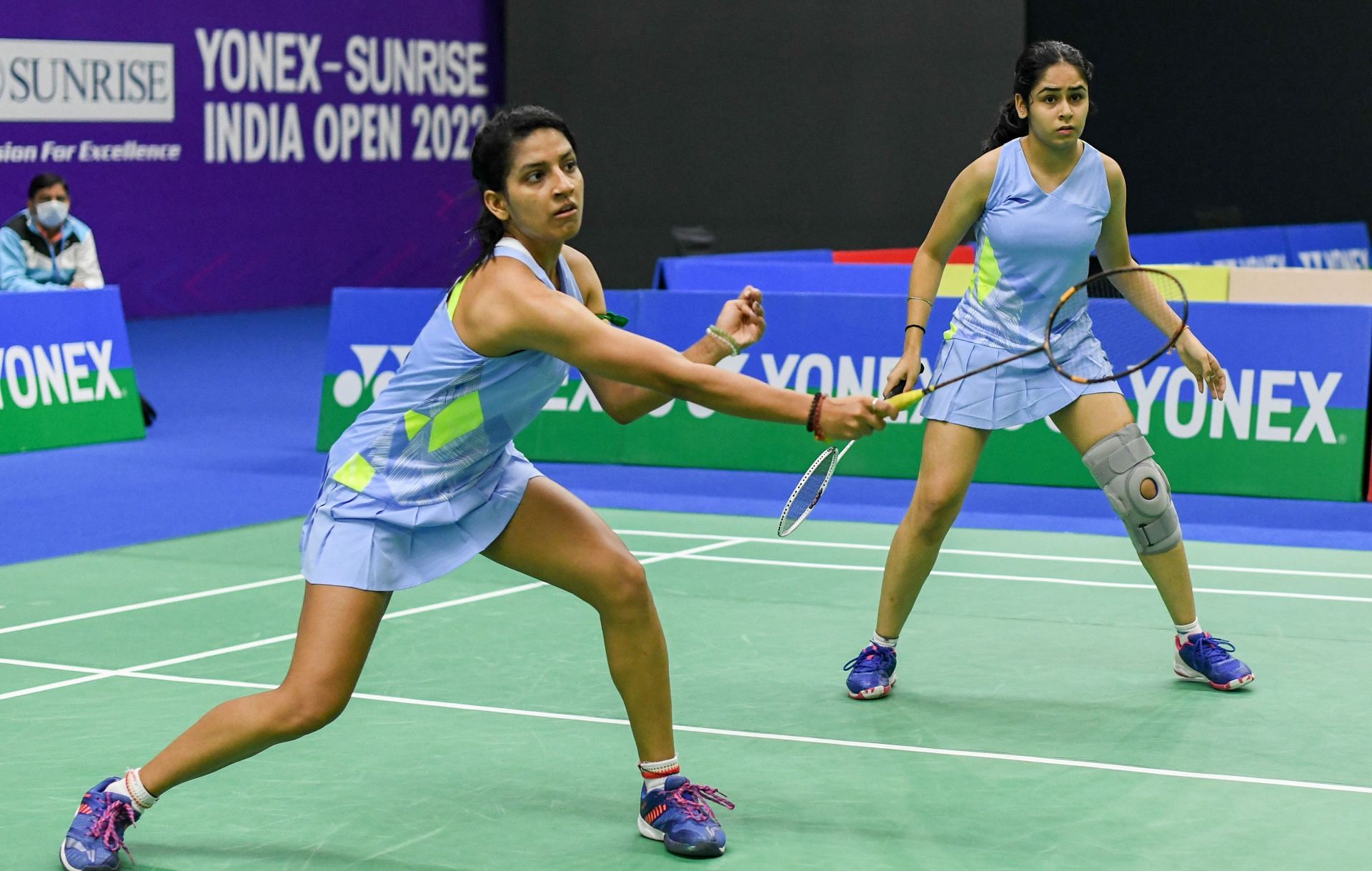 Simran Singhi (L) and Ritika Thaker won two out of three women&#039;s doubles league matches in the second stage to qualify for the elite group in New Delhi on Monday. (Pic credit: BAI)