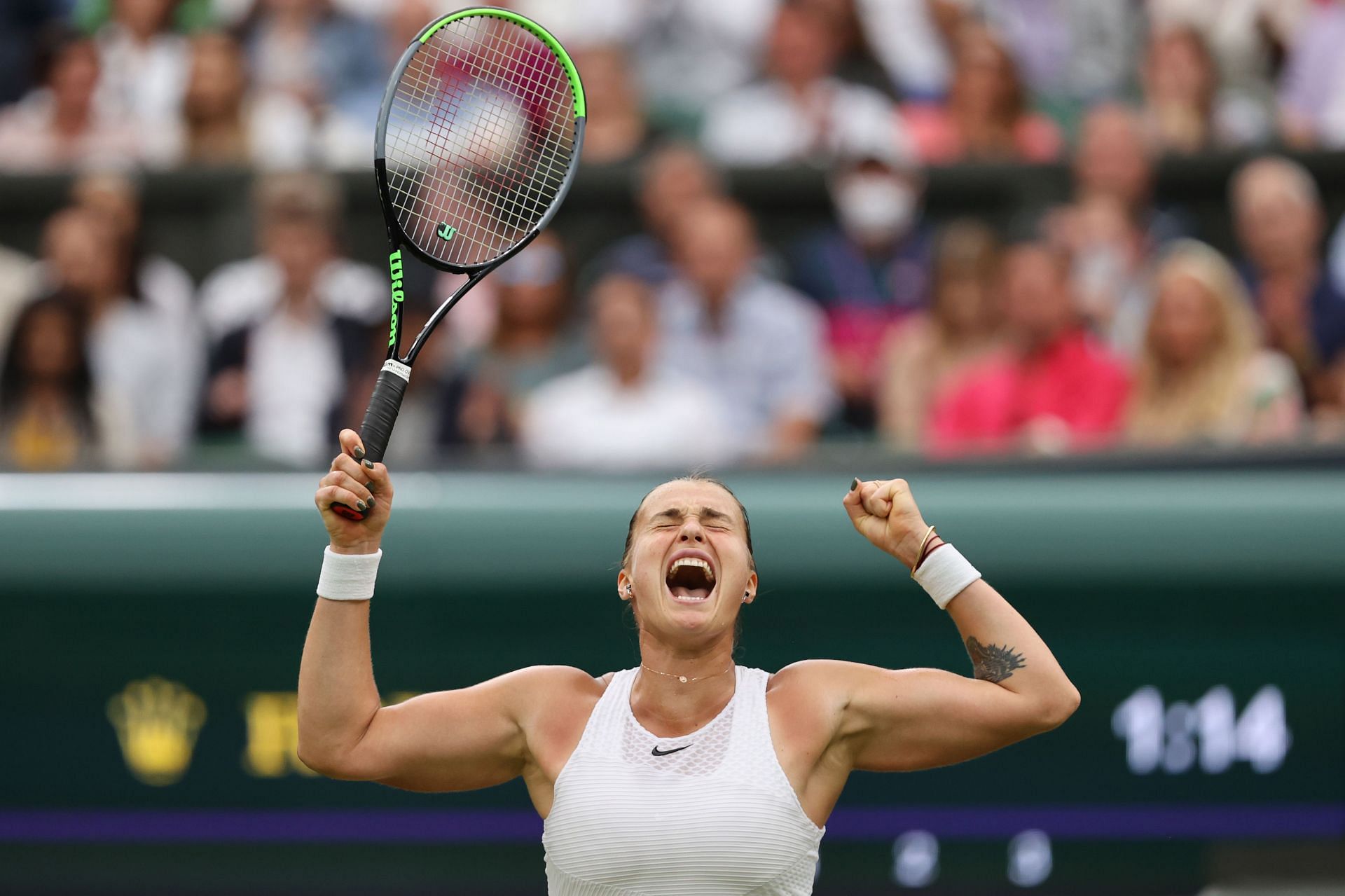 Aryna Sabalenka at Wimbledon 2021.