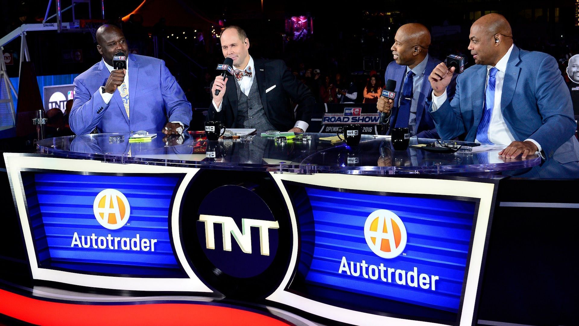 The NBA on TNT co-hosts have been going after Kenny Smith [3rd from left] since the latter returned to work after alleged &quot;food poisoning.&quot;[Photo: NBA.com]