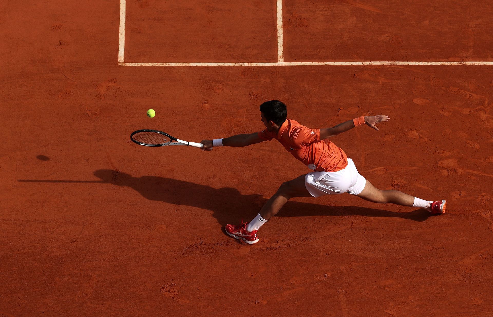 Novak Djokovic in action at the Serbia Open.