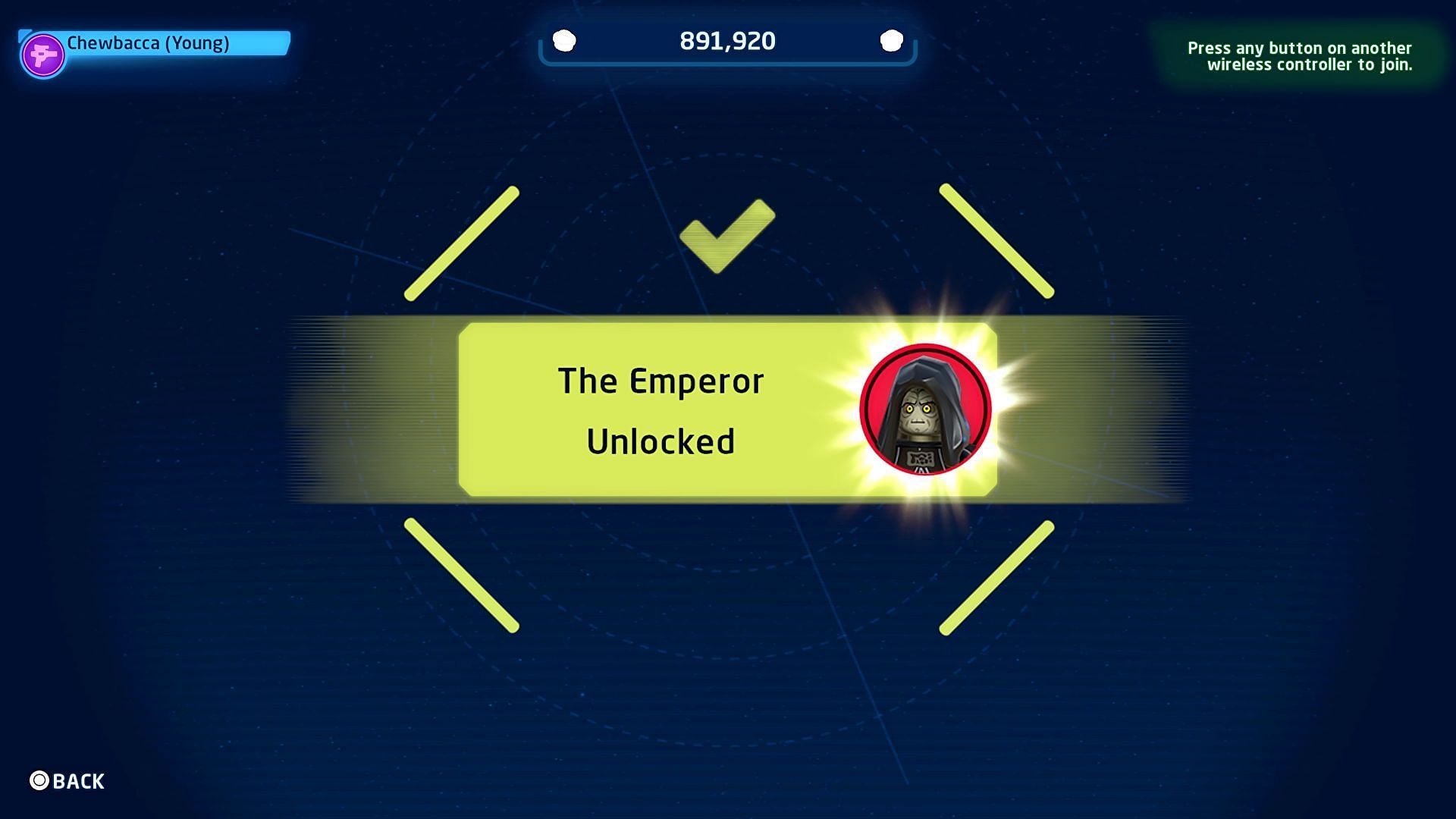 This is how it appears when a character is unlocked (Image via TT Games)