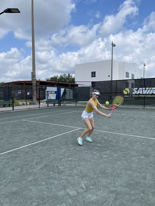 Eugenie Bouchard spotted at New Balance track launch alongside Gabby Thomas