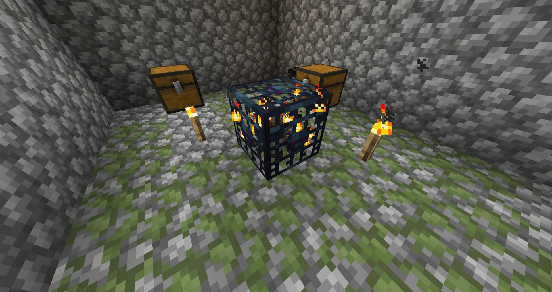 Dungeon spawners are found at the center of the structure (Image via Minecraft Wiki)