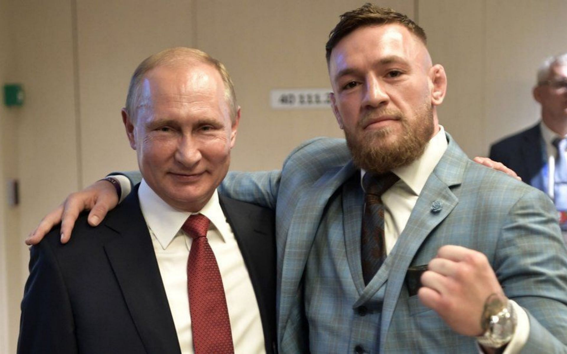 Conor McGregor with Vladimir Putin via Alamy Live News