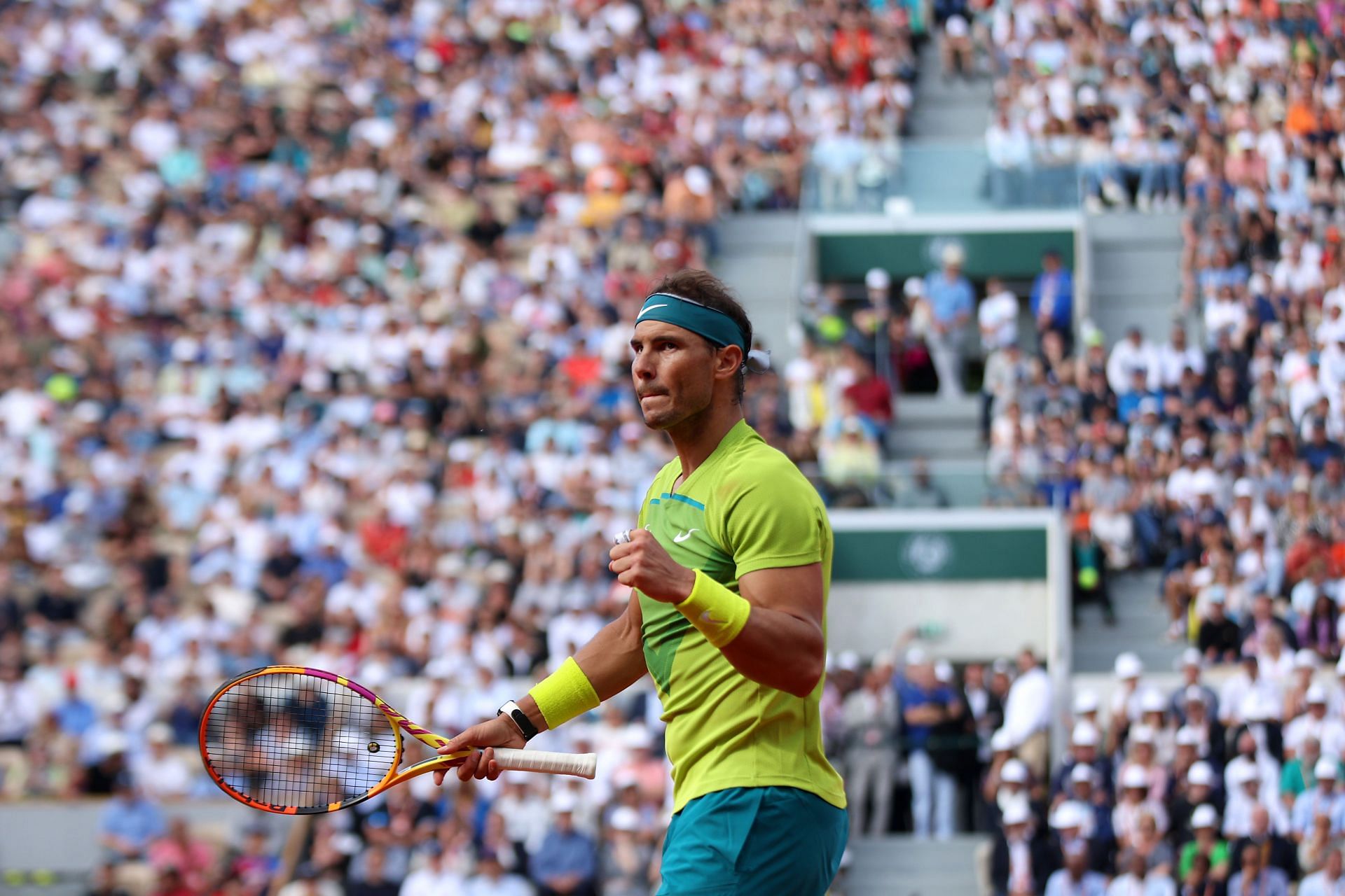 Rafael Nadal at the 2022 French Open.