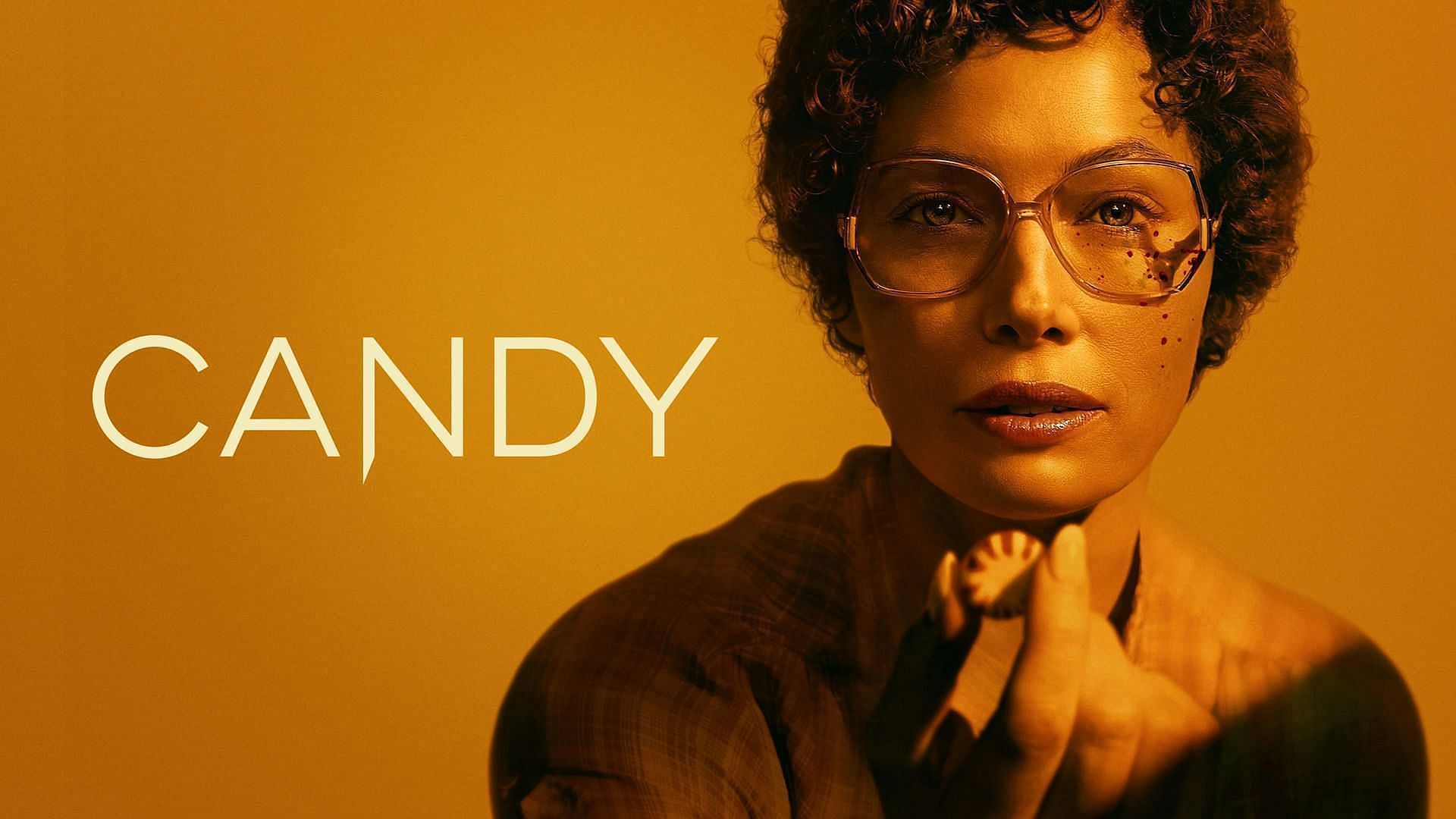 Hulu&#039;s official poster for Candy starring Jessica Biel (Image via Hulu)