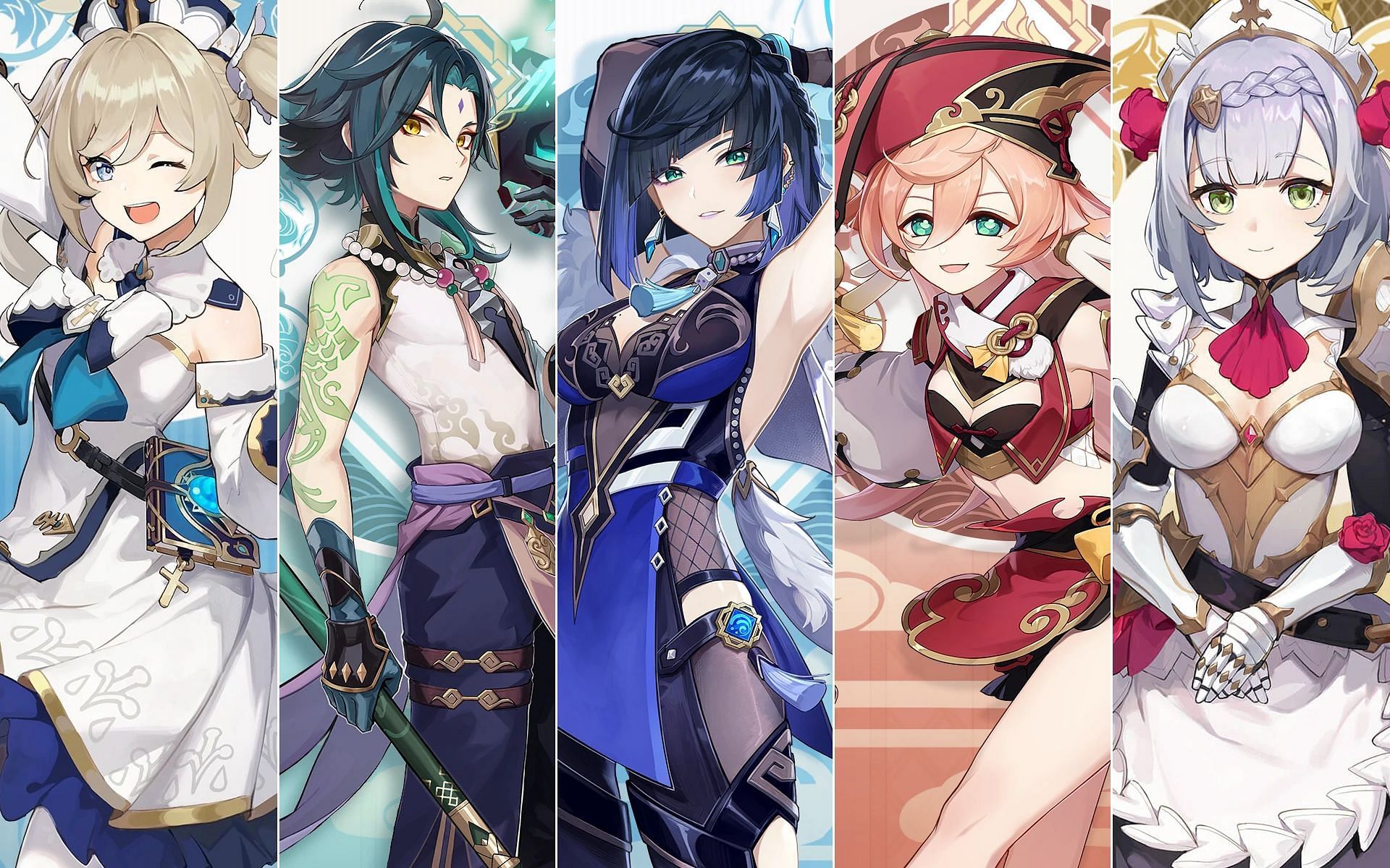 Yelan, Xiao, and the 4-star characters that will be featured on their banners (Image via miHoYo)