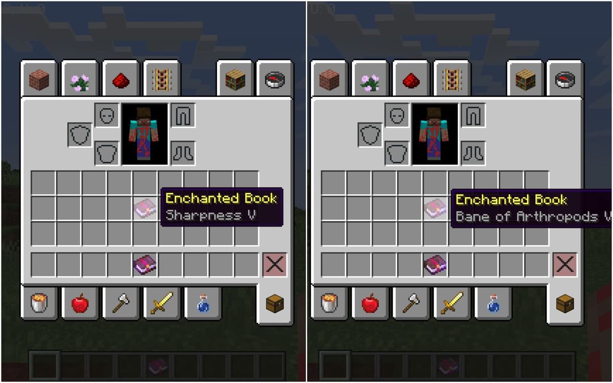 Bane of Arthropods vs. Sharpness enchantment Which one is better in Minecraft?