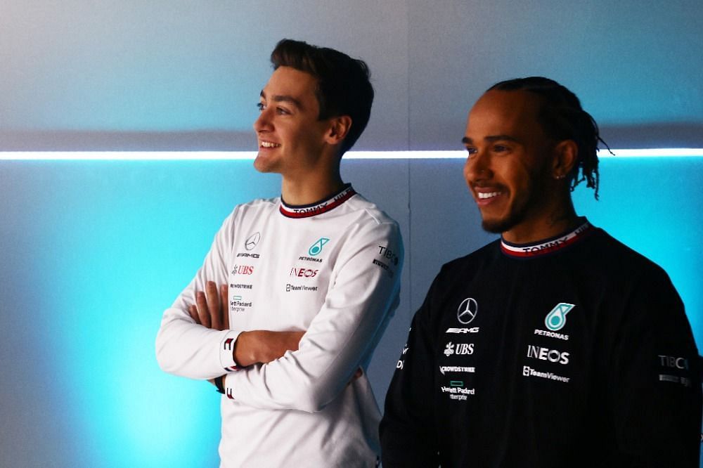 Lewis Hamilton (right) has struggled this season while George Russell (left) has made the most of it