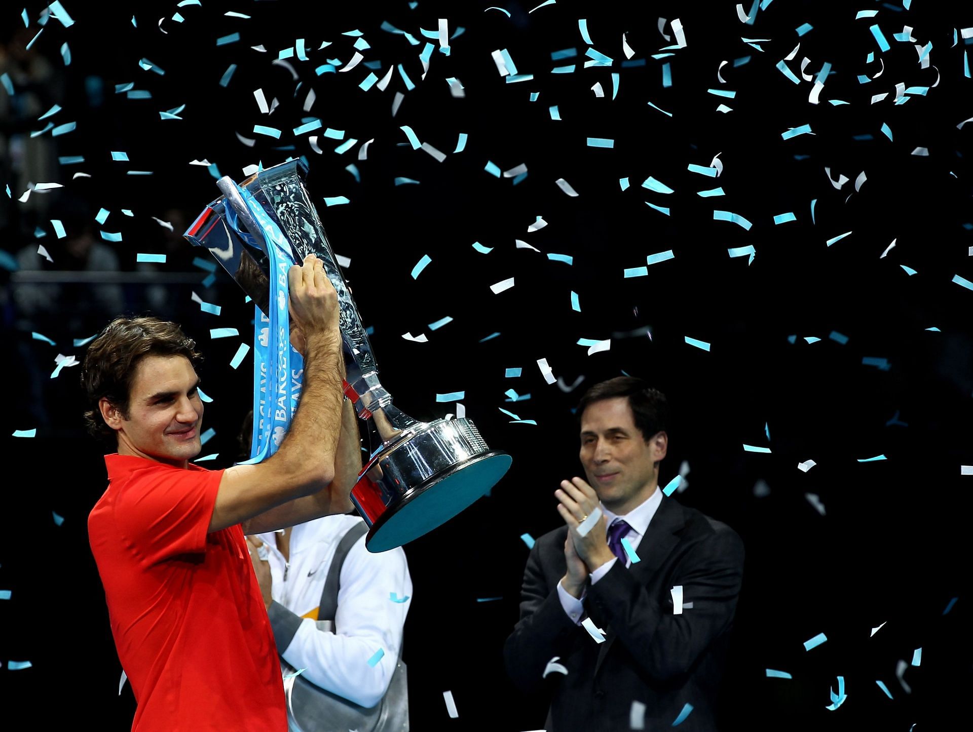 Roger Federer at the ATP World Tour Finals - Day Eight