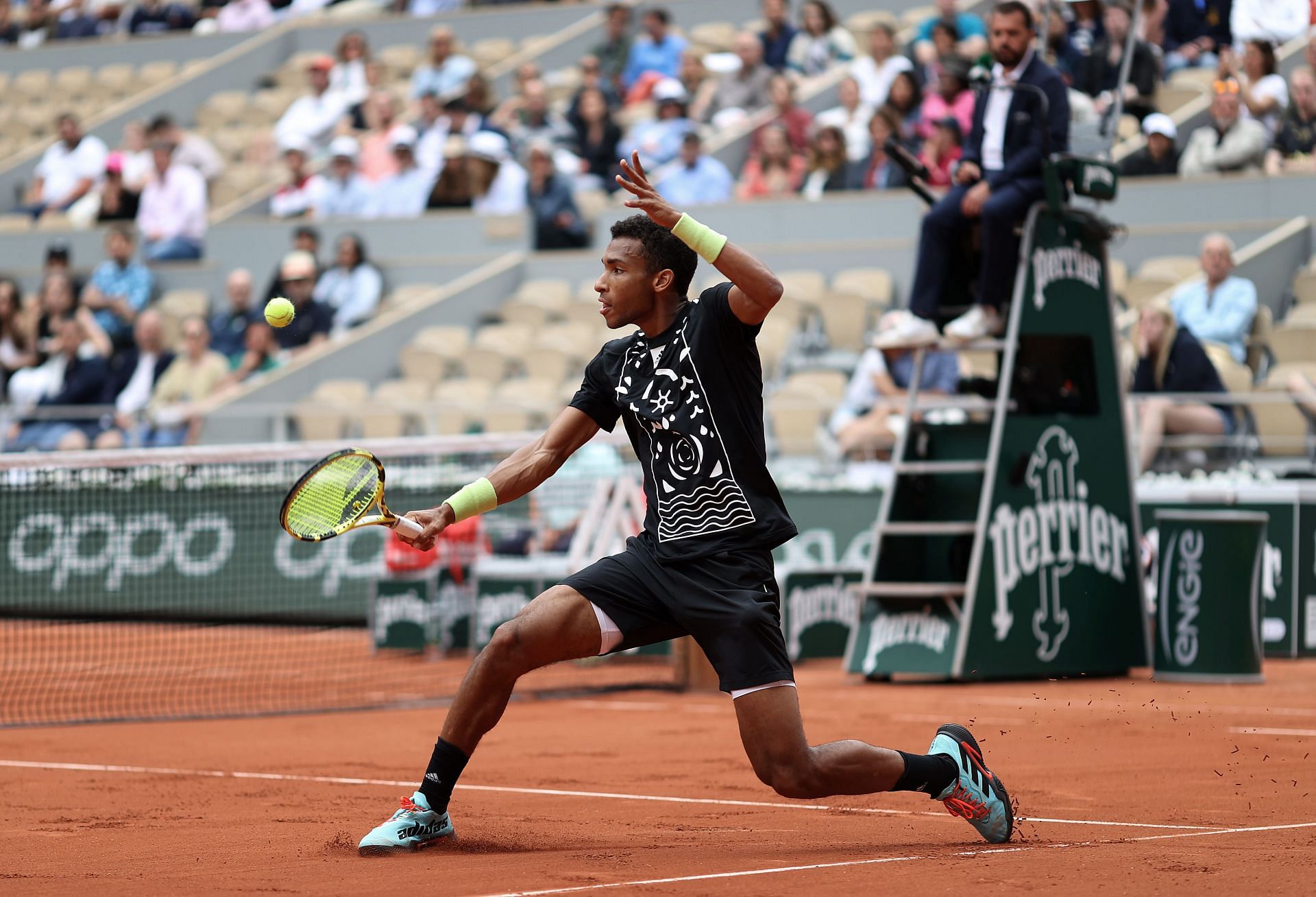 Auger-Aliassime at 2022 French open