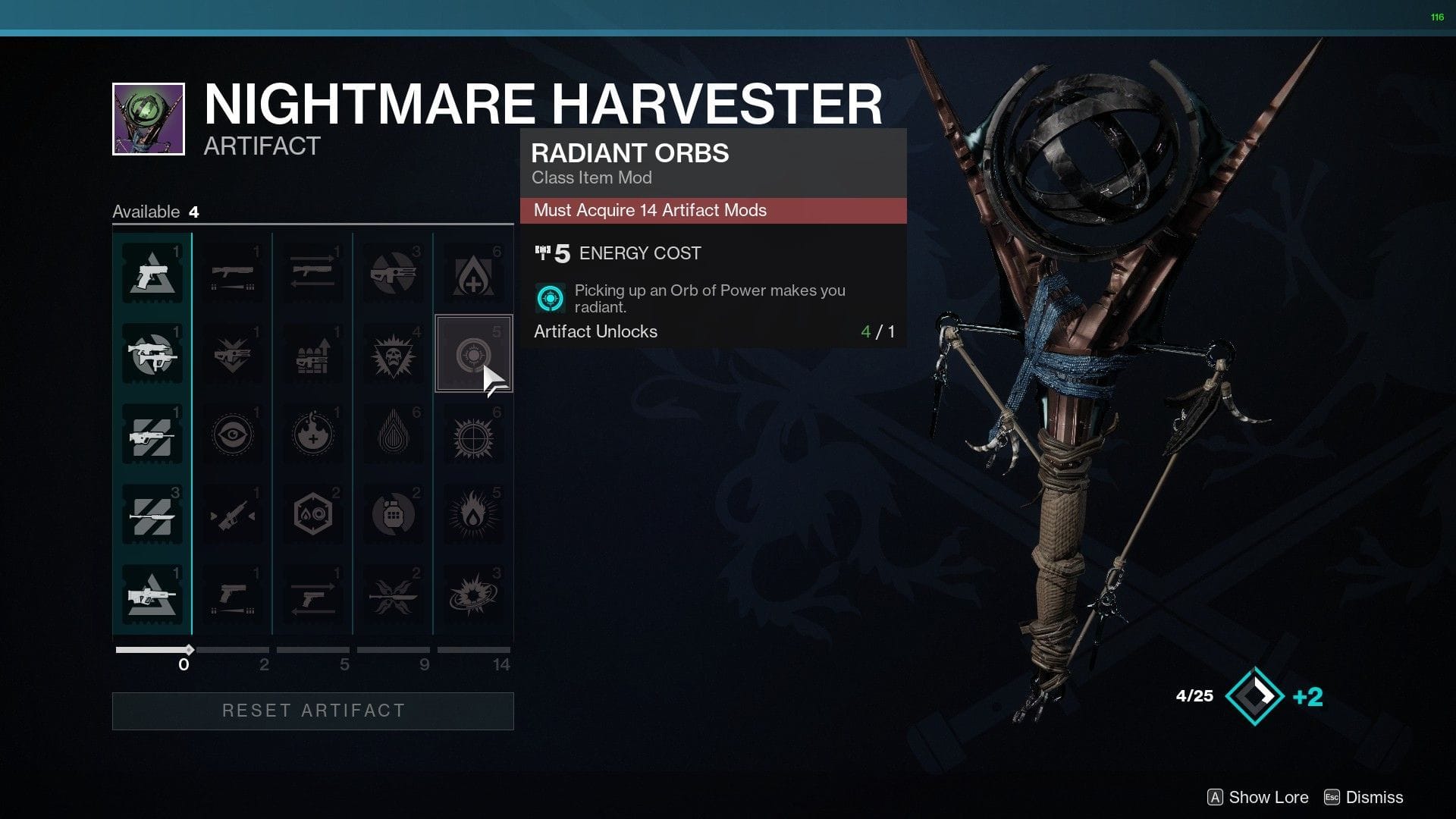 How to get the Nightmare Harvester artifact in Destiny 2 Season of the