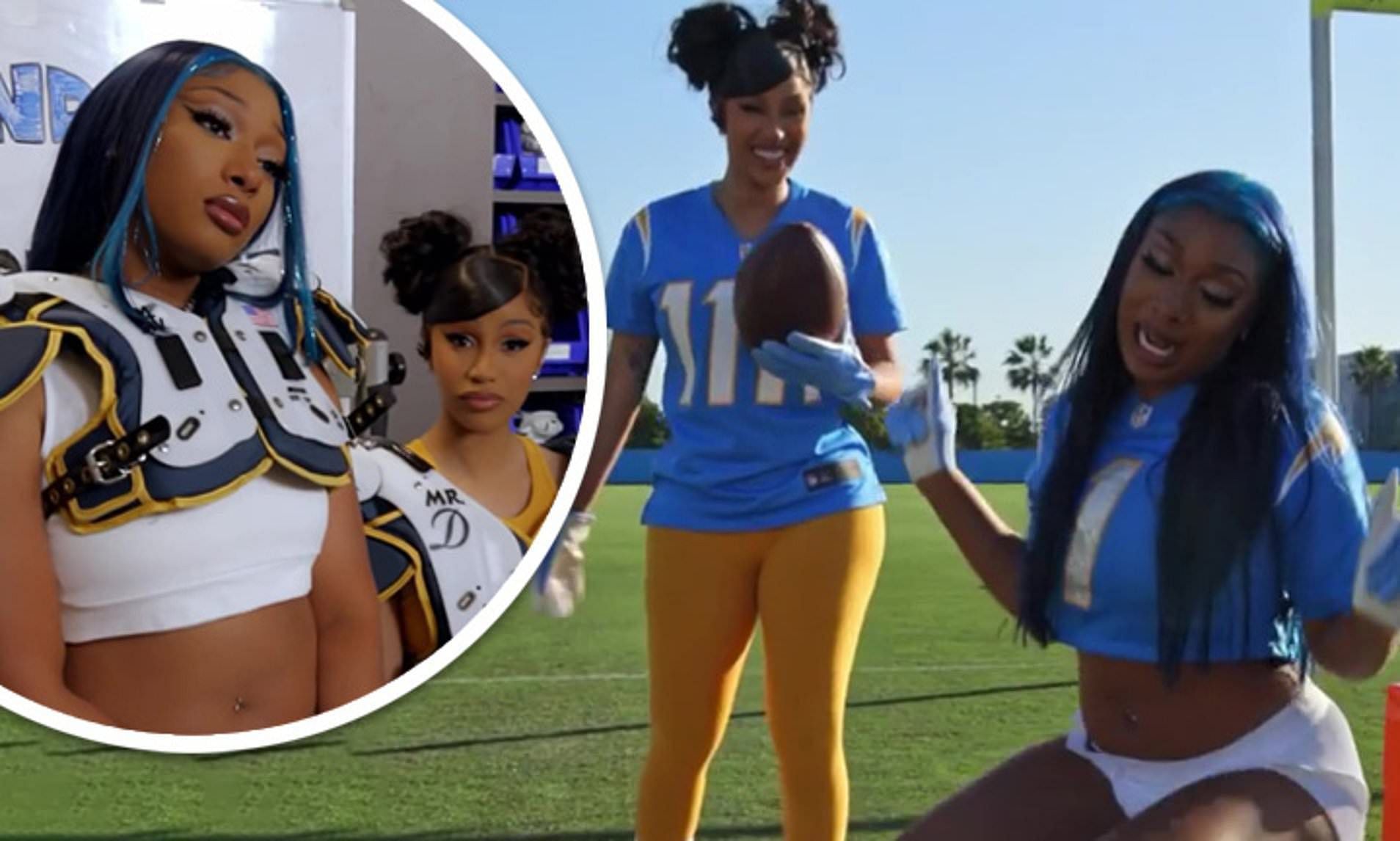 Rappers Cardi B And Megan Thee Stallion Tryout For The LA Chargers