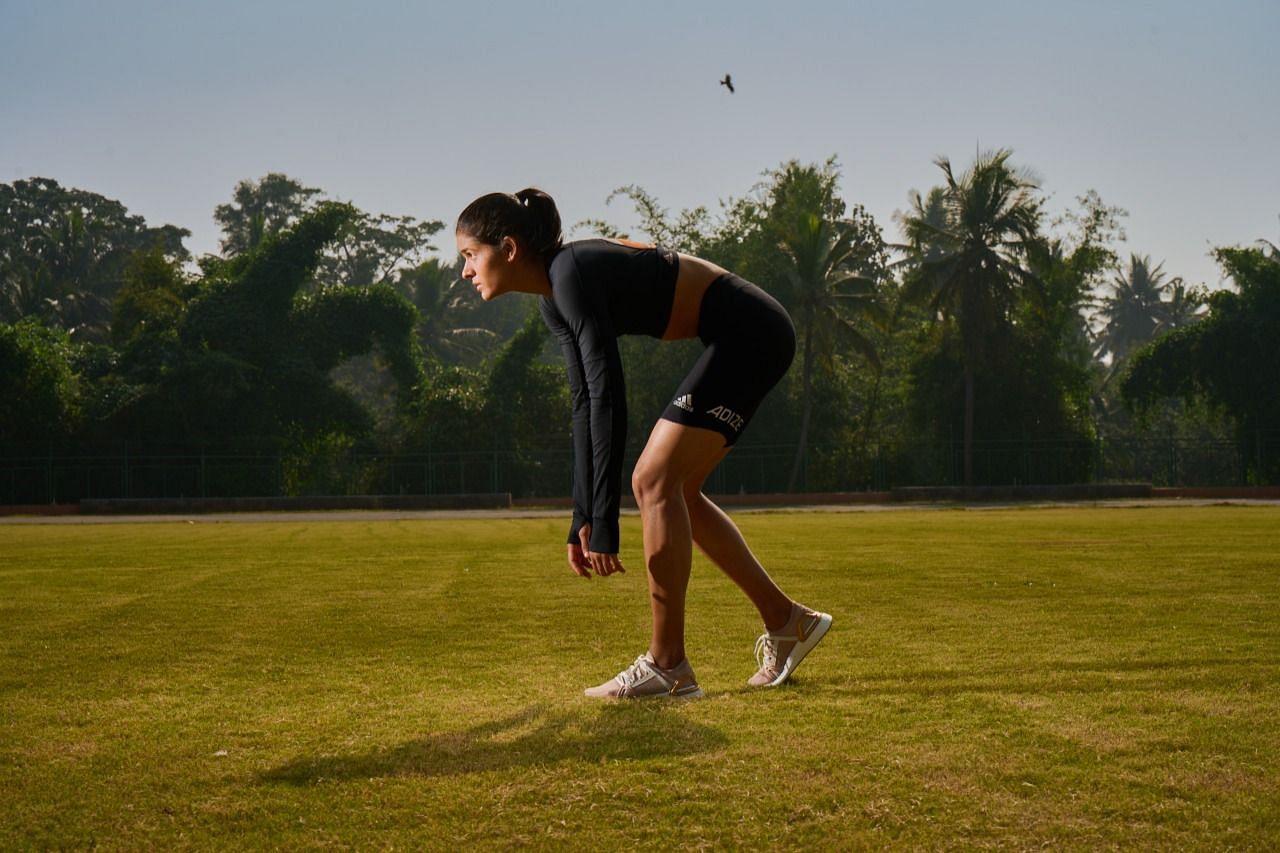 World U20 silver medalist Shaili Singh will be seen in action during the fourth leg of the Indian Grand Prix in Bhubaneswar on Tuesday. (Image courtesy: Adidas India)