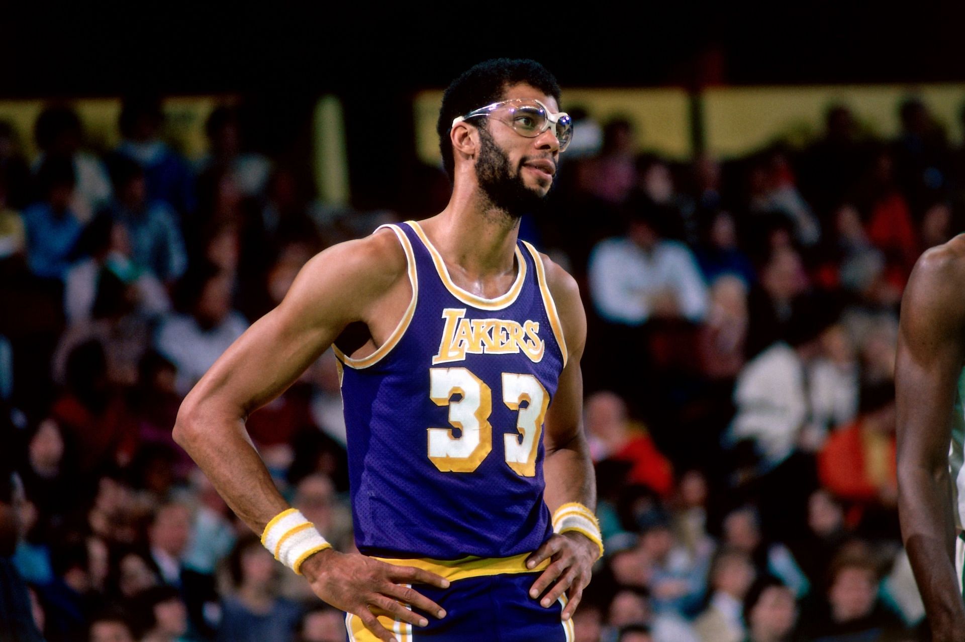 Kareem Abdul-Jabbar with the LA Lakers.