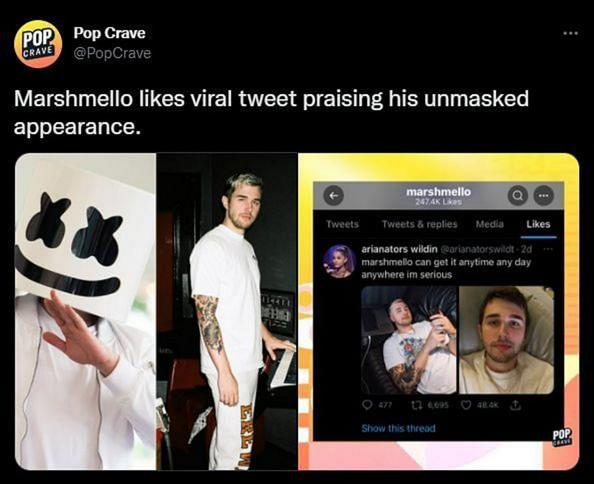 Marshmello face reveal sends Twitter into a frenzy 