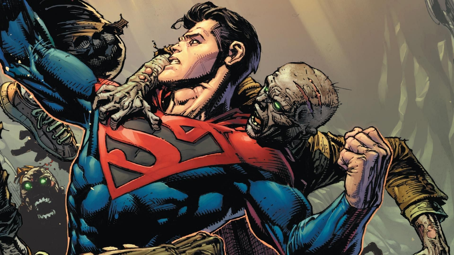 Superman fighting the undead(Image via DC Comics)