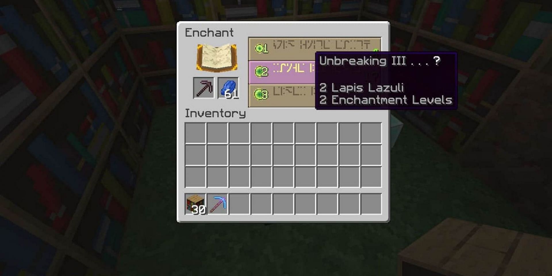 Unbreaking lets players get more life out of their bow before it breaks or they need repairs (Image via Mojang)