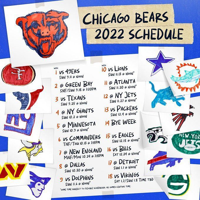 Chicago Bears Schedule 2022: Dates, Times, Opponents, And Win-loss ...