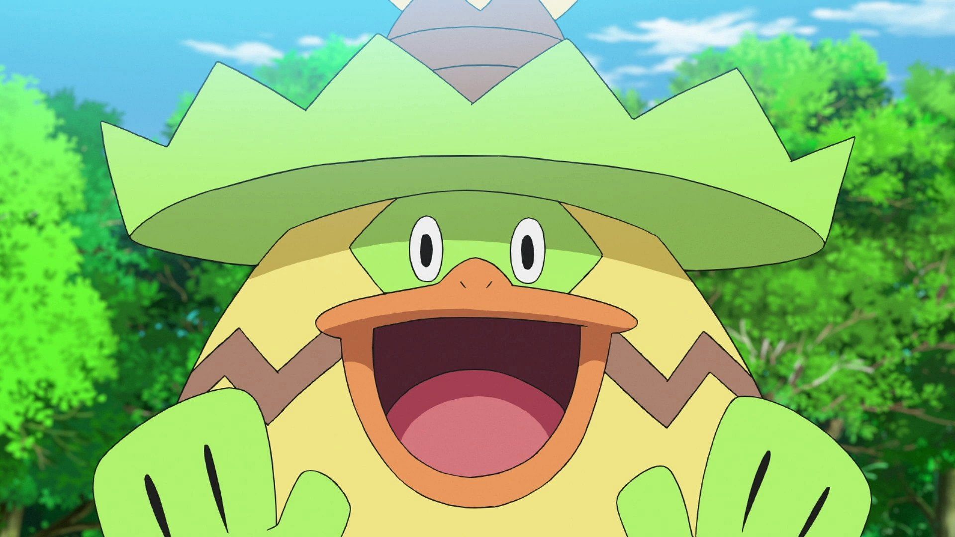 Ludicolo as it appears in the anime (Image via The Pokemon Company)