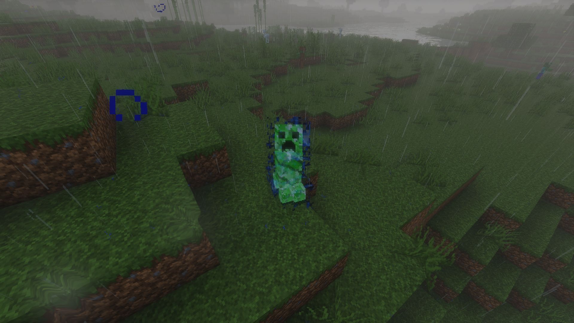 An example of a charged creeper (Image via Minecraft)