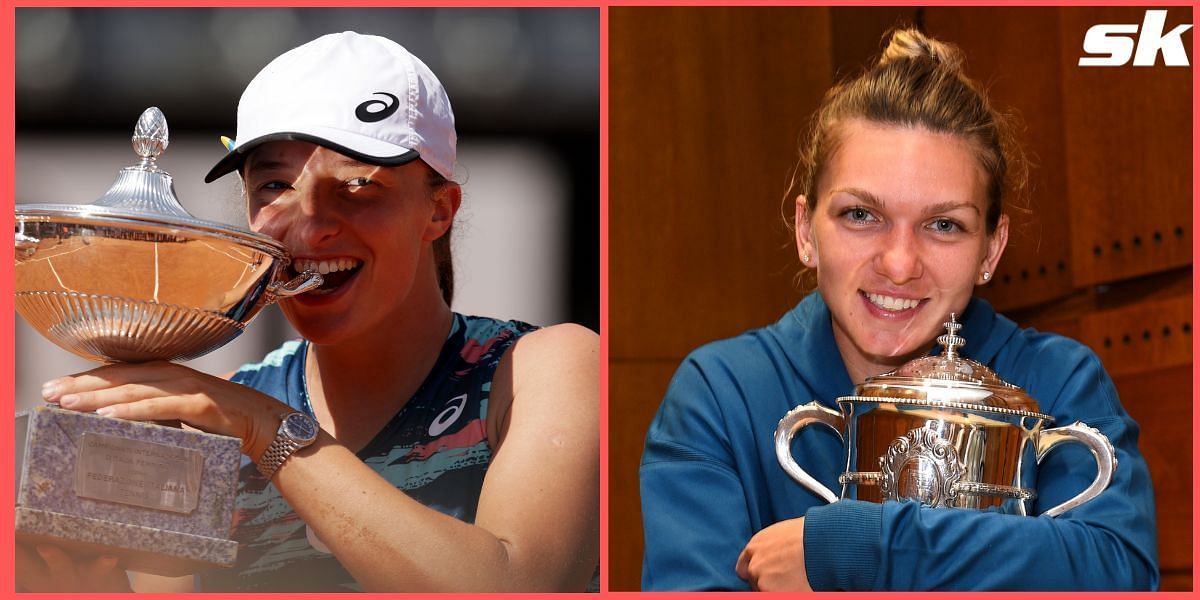 Iga Swiatek (L) and Simona Halep (R) are among few former Roland Garros champions in the draw