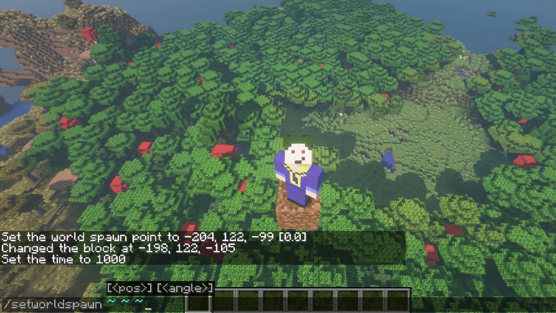 Players can set world spawns with one command (Image via Mojang)