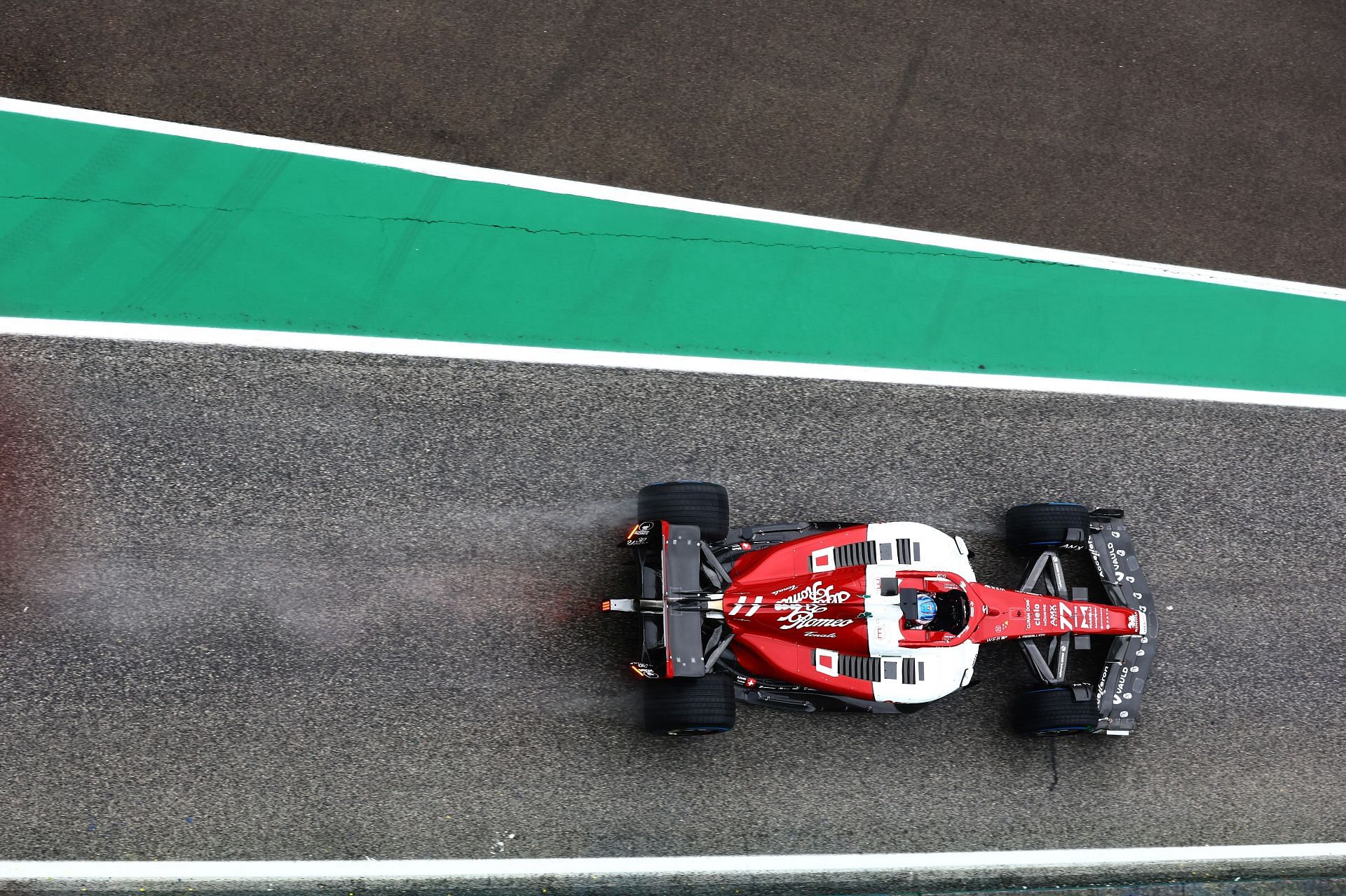 Valtteri Bottas driving the Alfa Romeo C42 during the 2022 F1 Imola GP weekend. (Photo by Mark Thompson/Getty Images)