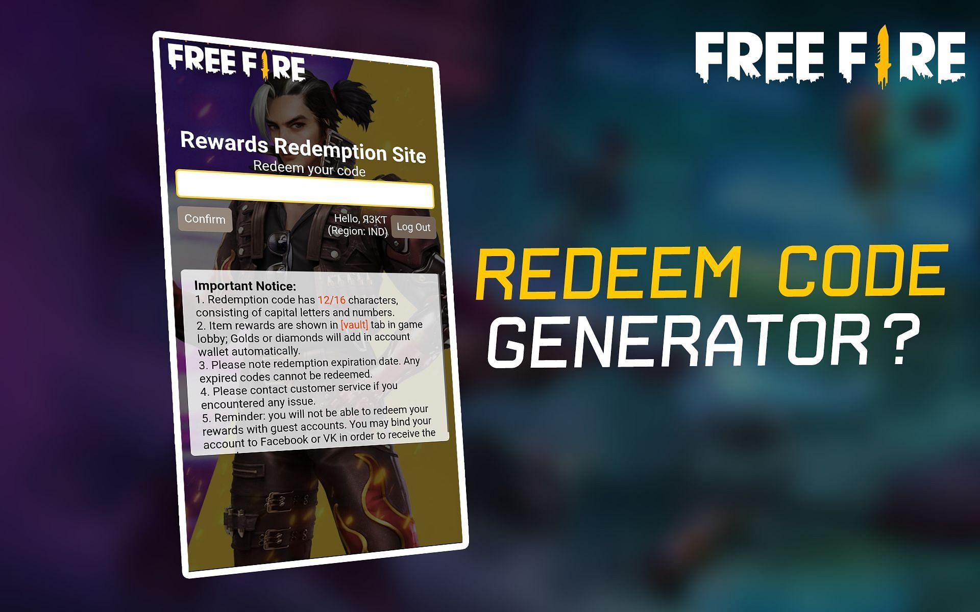 Dissipation Expect it Pile of Can Free Fire redeem code generators get you banned? Possible consequences  and other details