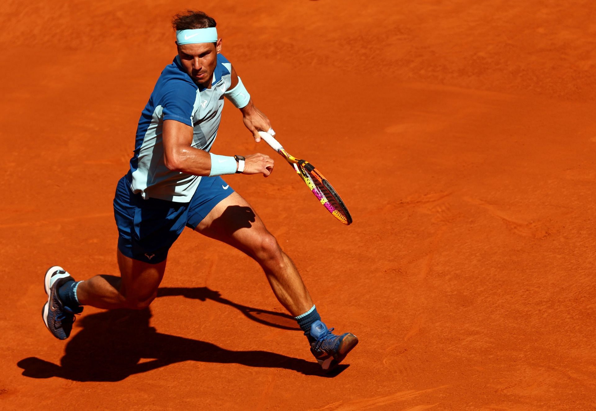 Rafael Nadal had to toil for his victory over David Goffin at the Madrid Open.